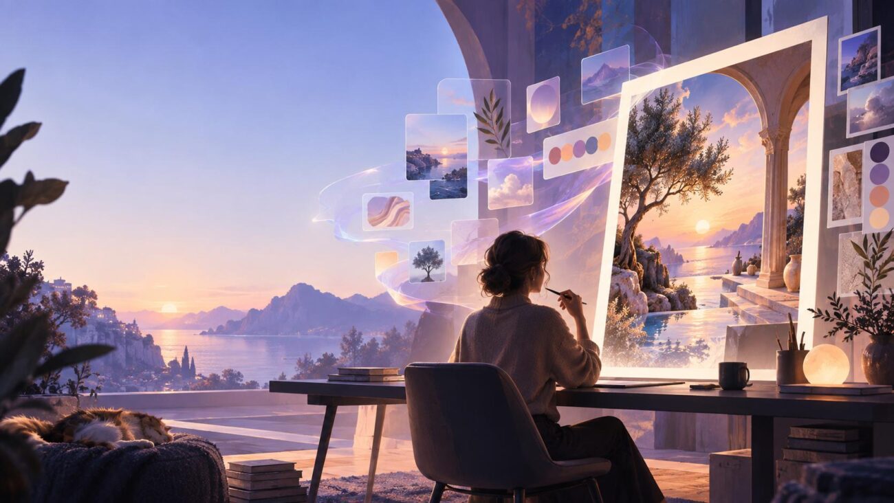 Prompt designer créant une image sur mesure avec l’intelligence artificielle